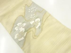 絽花模様織り出し名古屋帯